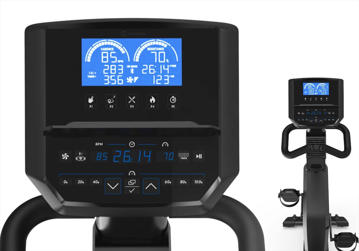 Bicicleta fitness cu spatar HORIZON 5.0R - imagine 4